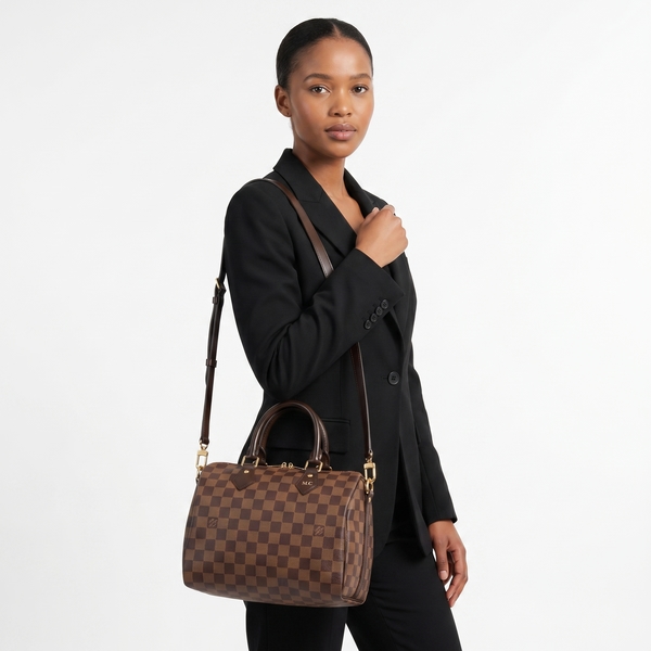 Damier Ebene Speedy Bandouliere 25