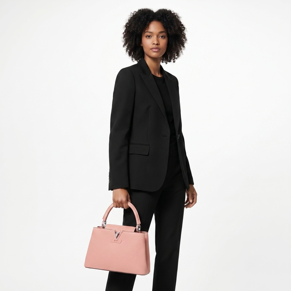 Taurillon Capucines PM Rose Ballerine