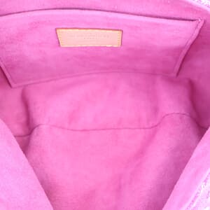 Denim Monogram Mini Pleaty Fuschia, view 7