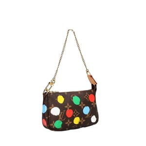 X YAYOI KUSAMA Monogram Painted Dots Pochette, view 3