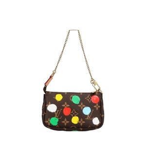 X YAYOI KUSAMA Monogram Painted Dots Pochette, view 2