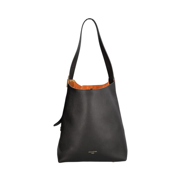 Leather Low Key Hobo MM NM Noir