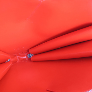 Leather Le Coeur Crossbody Bag Red, view 7