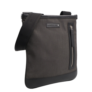Canvas/Leather Meisterstuck Crossbody Bag Black/Grey, view 3
