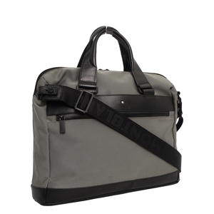 Nylon/Leather Nightflight Laptop Bag Black/Grey, view 2