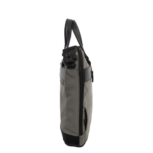 Nylon/Leather Nightflight Laptop Bag Black/Grey, view 6