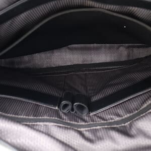 Nylon/Leather Nightflight Laptop Bag Black/Grey, view 8