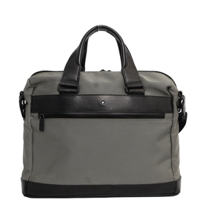 Nylon/Leather Nightflight Laptop Bag Black/Grey, view 4