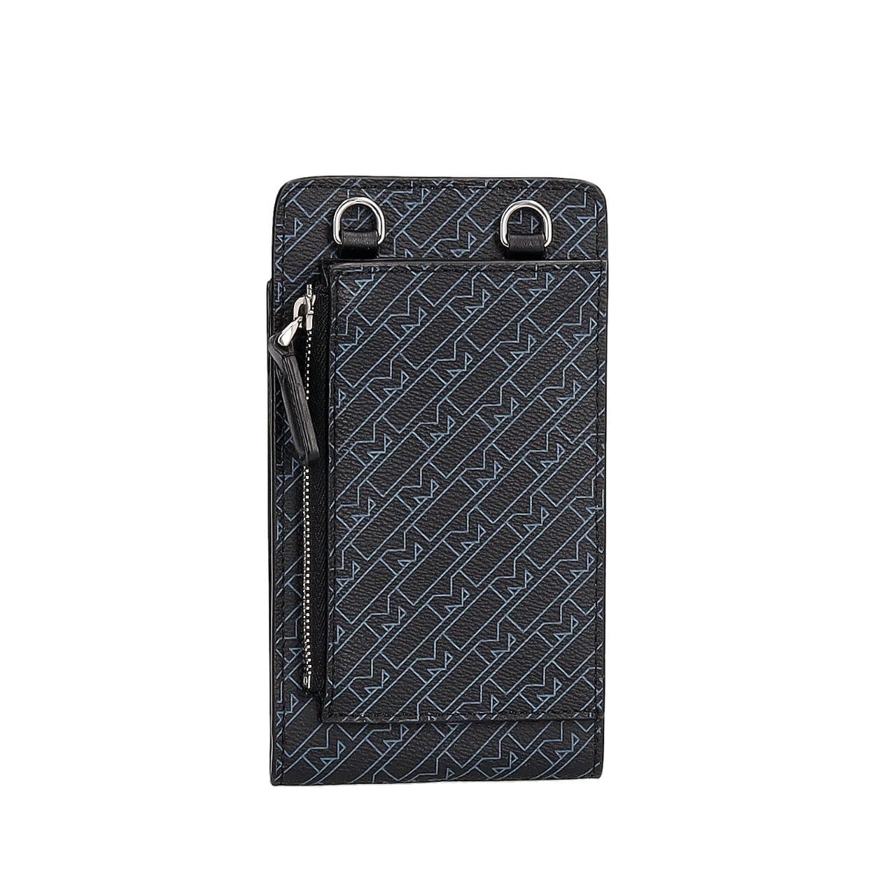 小物 Mont Blanc MONTBLANC Leather Mini Envelope Bag Blue/Black | Luxity