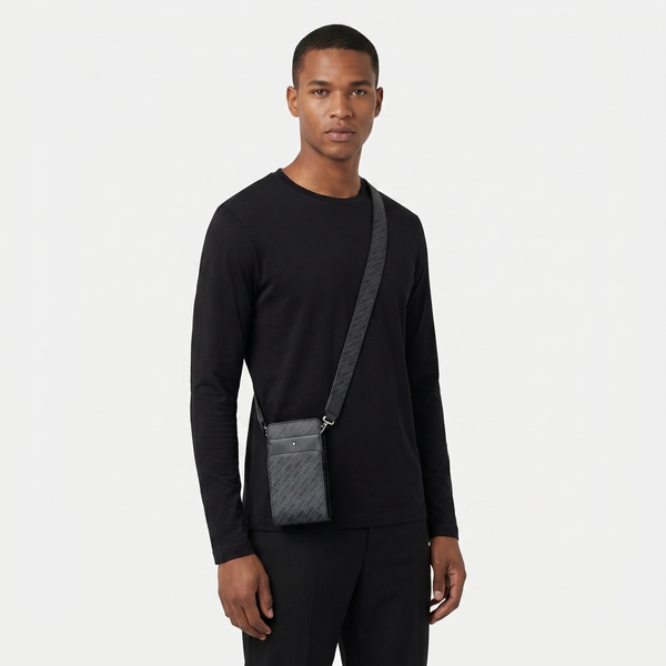 Leather Mini Envelope Bag Blue/Black