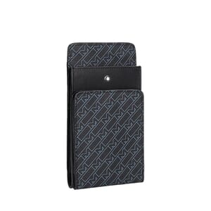 Leather Mini Envelope Bag Blue/Black, view 2