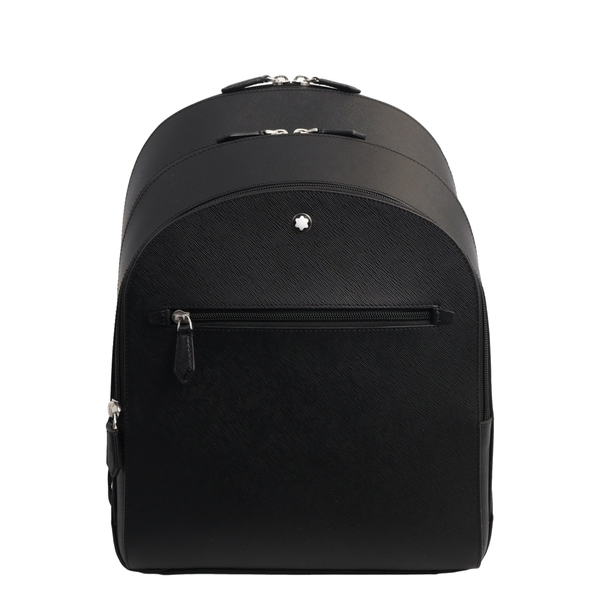 Leather Sartorial Medium Backpack Black