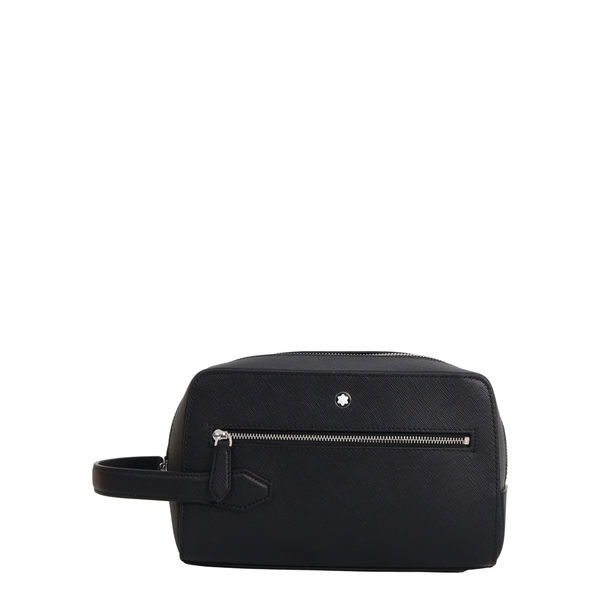 Saffiano Leather Sartorial Wash Bag Black