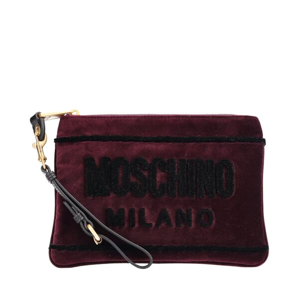 Velvet Logo Pouch Purple