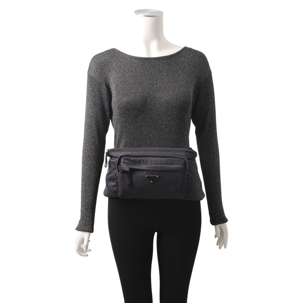 Tessuto Logo Belt Bag Blue