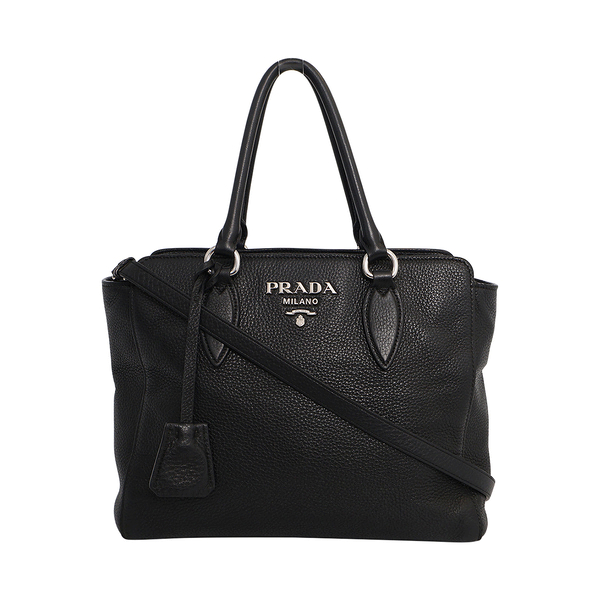 Leather Vitello Phenix Tote Black