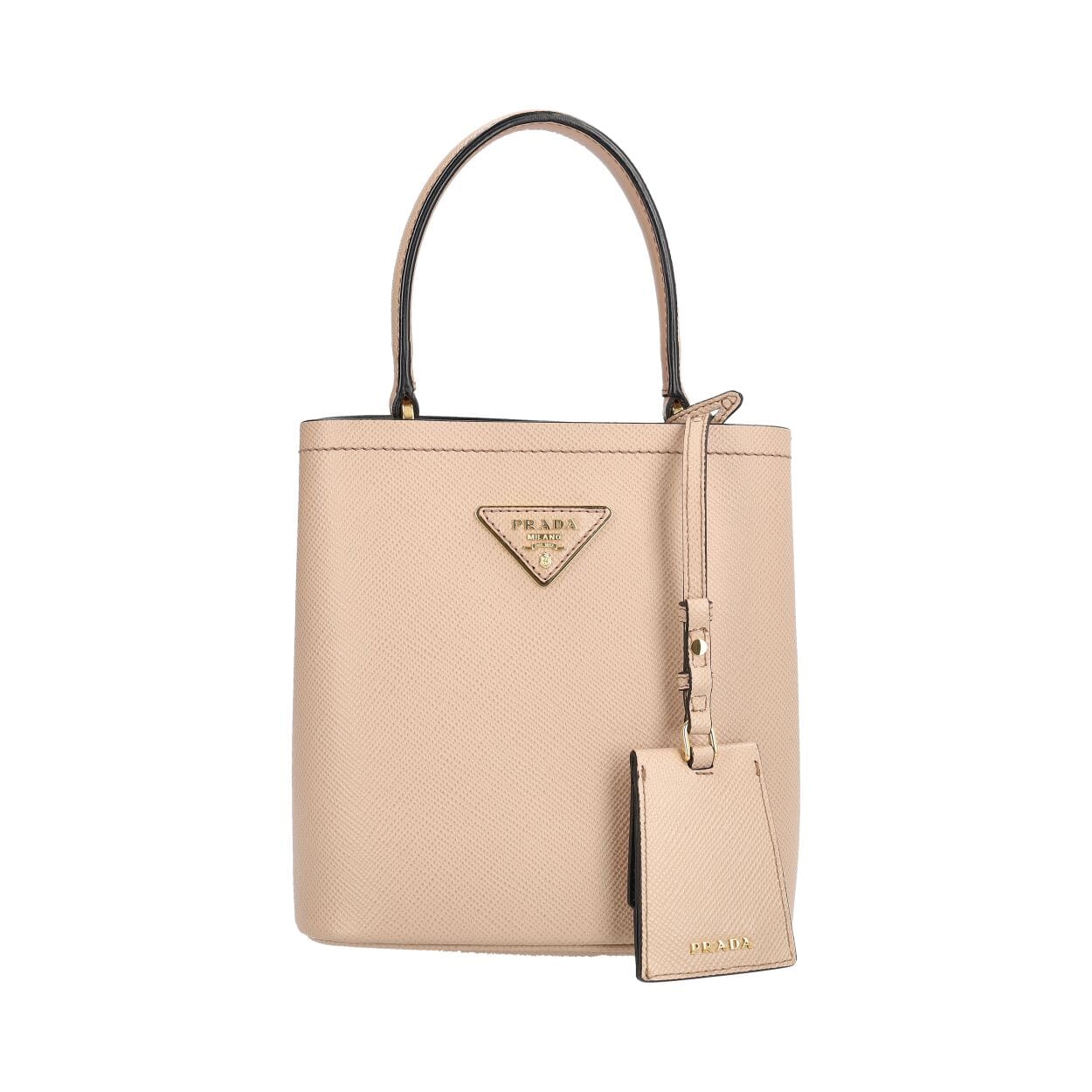 バッグ PRADA PRADA Saffiano Leather Panier Bucket Bag Powder Pink/Black | Luxity