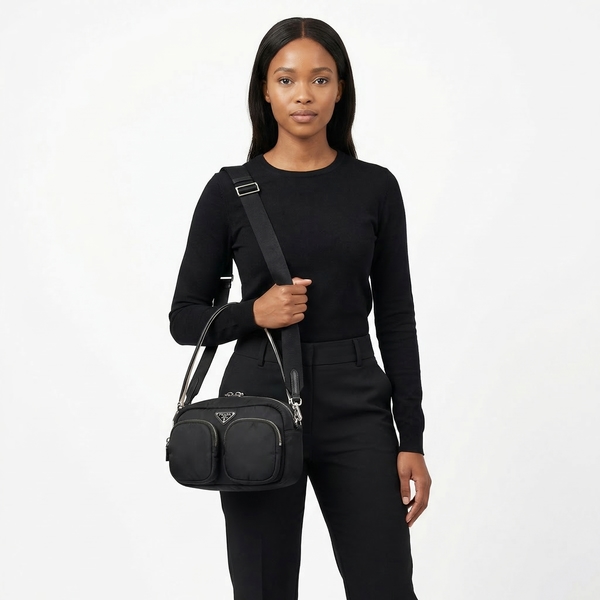 Tessuto Shoulder Bag Black