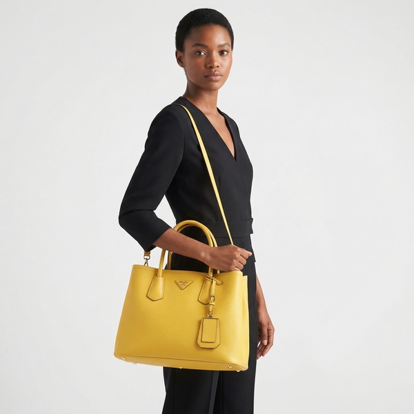 Saffiano Double Medium Bag Yellow