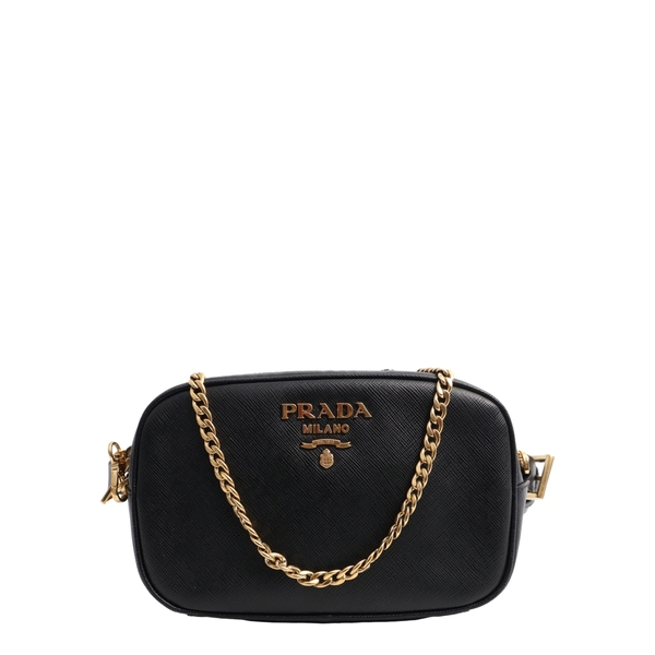 Saffiano Leather Belt Bag Black