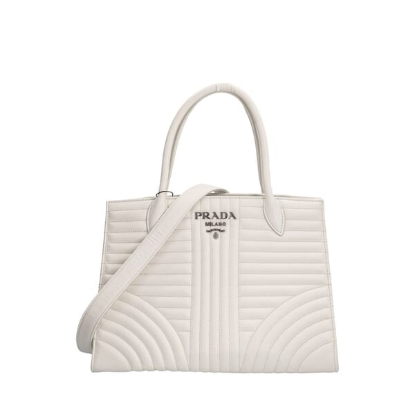 Impunture Leather Diagramme Tote White