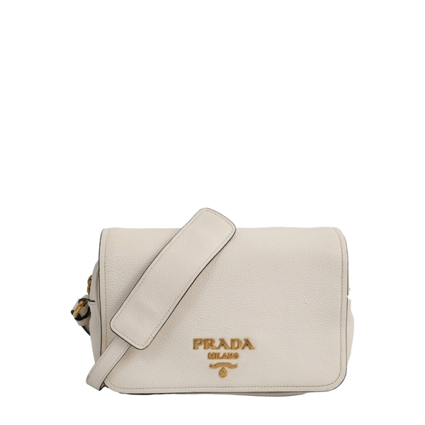 Vitello Phenix Crossbody Bag White