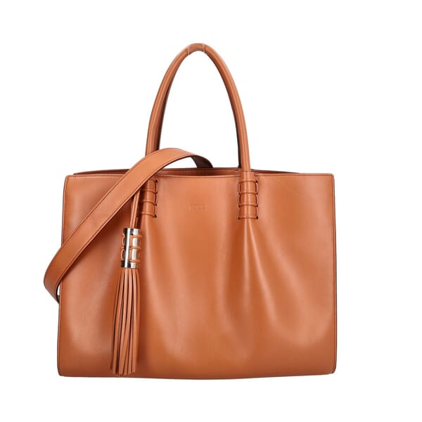Leather Lady Moc Tote Tan