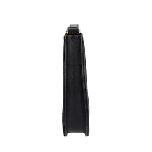 Raffia Mini Hobo Bag Black, view 3