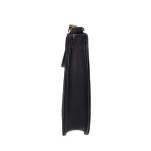 Raffia Mini Hobo Bag Black, view 6