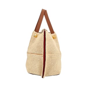 Straw Medium Summer Tote Beige, view 5