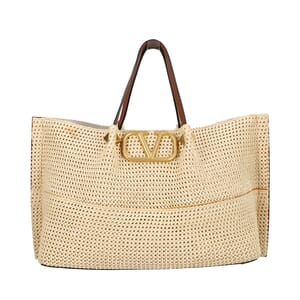 Straw Medium Summer Tote Beige