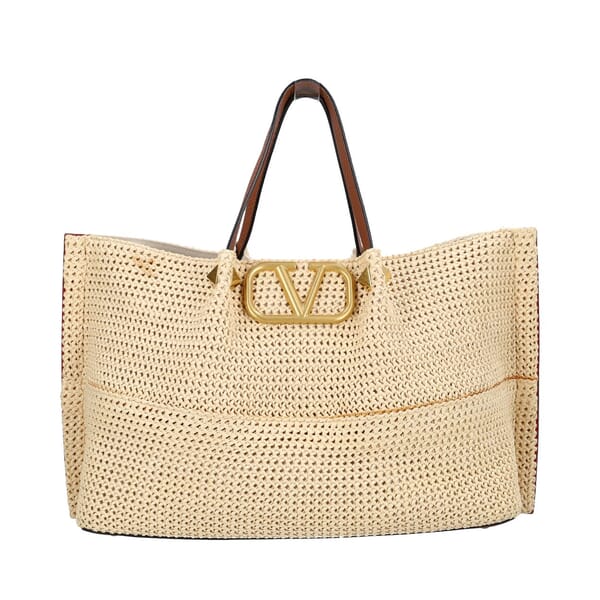 Straw Medium Summer Tote Beige
