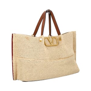Straw Medium Summer Tote Beige, view 2