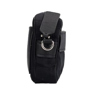 Nylon Jacquard VLTN Times Crossbody Bag Black, view 4
