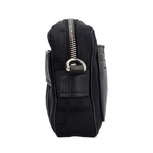 Nylon Jacquard VLTN Times Crossbody Bag Black, view 7