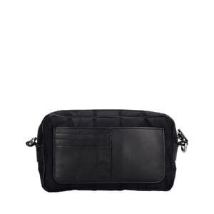 Nylon Jacquard VLTN Times Crossbody Bag Black, view 3