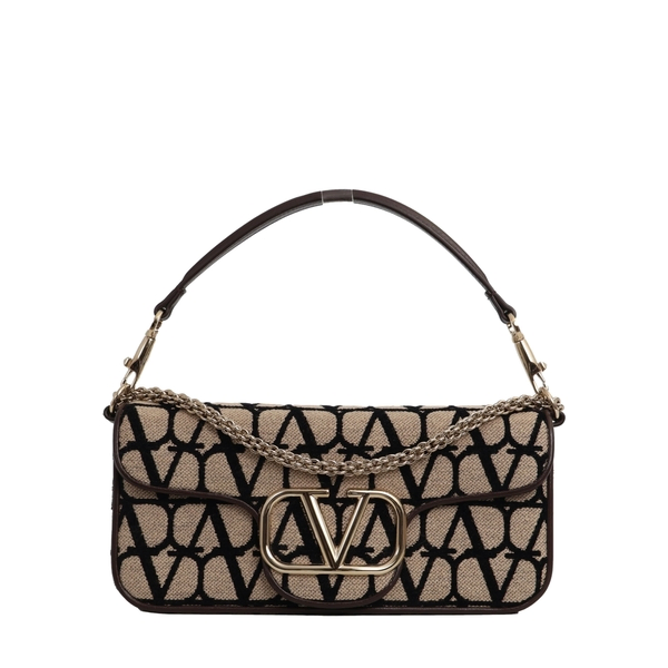 Canvas Loco Iconographe Shoulder Bag Beige/Brown