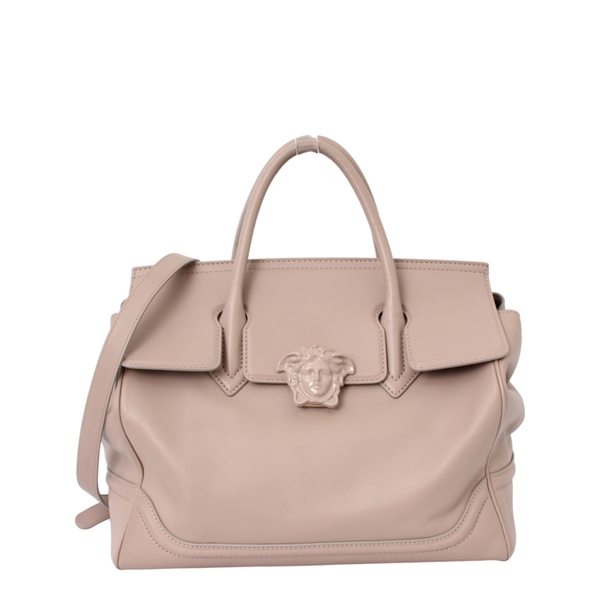 Leather Palazzo Empire Tote Nude