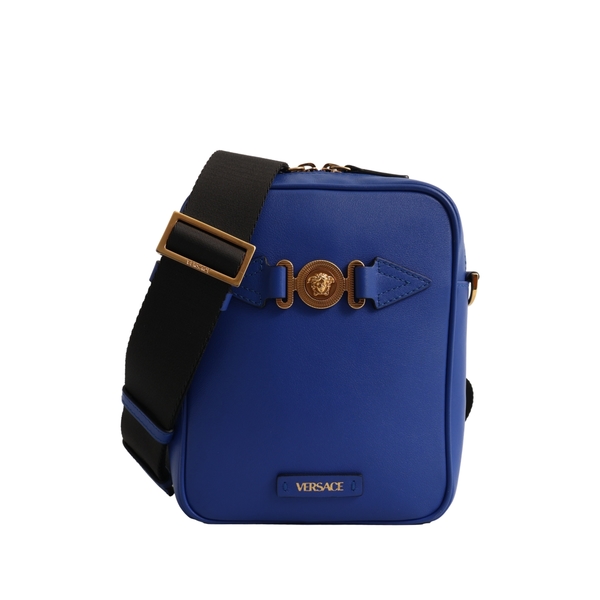 Leather Biggie Crossbody Bag Blue