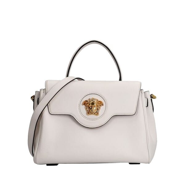 Medusaページ VERSACE Leather Medusa Top Handle White | Luxity