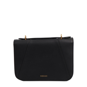 Leather Virtus Small Shoulder Bag Black, view 3