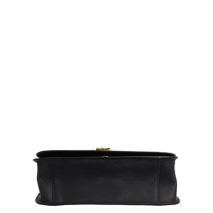 Leather Virtus Small Shoulder Bag Black, view 5