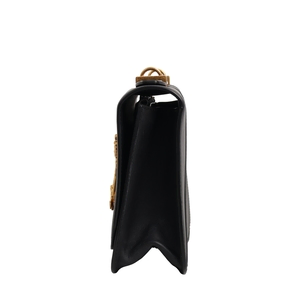 Leather Virtus Small Shoulder Bag Black, view 6