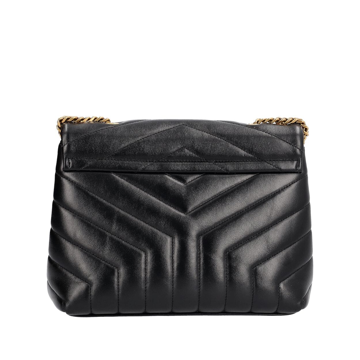 SAINT LAURENT Matelasse Chevron Loulou Small Bag Black | Luxity
