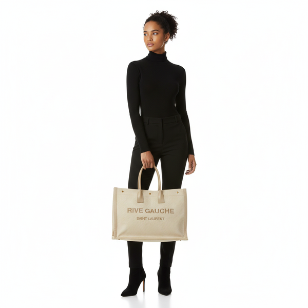 Canvas Rive Gauche Tote Beige