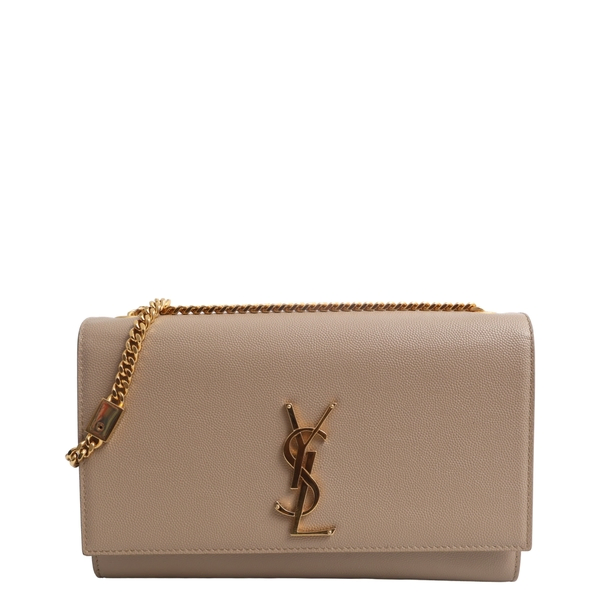 Grained Leather Medium Kate Bag Dark Beige