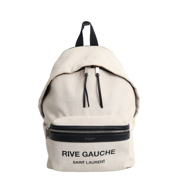 Canvas/Leather Rive Gauche City Backpack Natural/Black