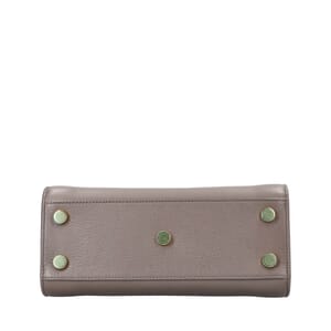 Leather Sac De Jour Nano Tote Taupe, view 7