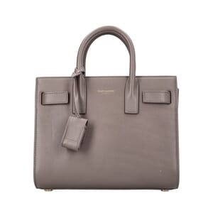 Leather Sac De Jour Nano Tote Taupe, view 4