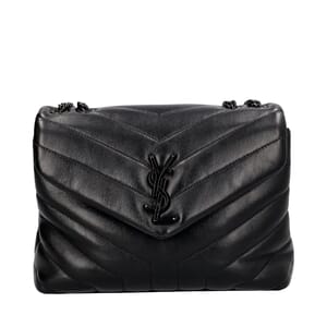 Chevron Leather Small Puffer Shoulder Bag Black, view 4